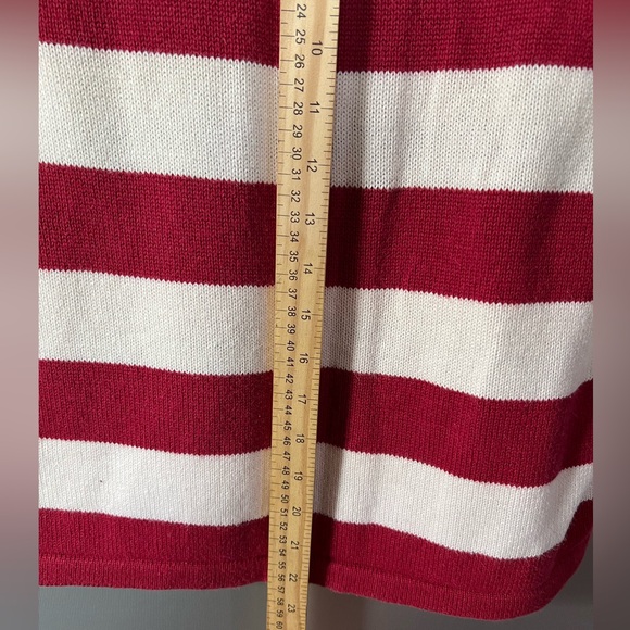 Knitted American Flag Polo Sleeveless Karen Scott size Small - Picture 4 of 6